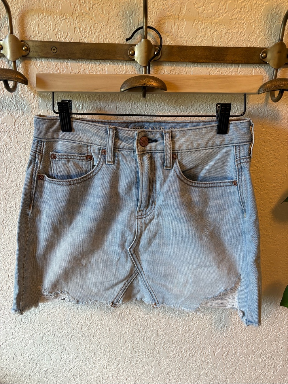 American Eagle Outfitters Light Blue Denim Mini Skirt